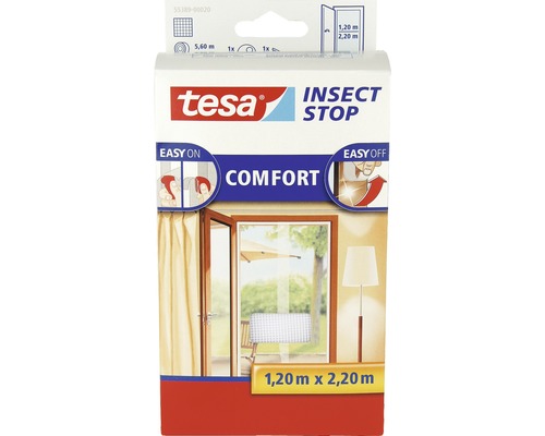 Moustiquaire pour portes tesa Insect Stop Comfort sans perçage blanc 65x220 cm lot de 2 Moustiquaire pour portes tesa Insect Stop Comfort sans perçage blanc 65x220 cm lot de 2
