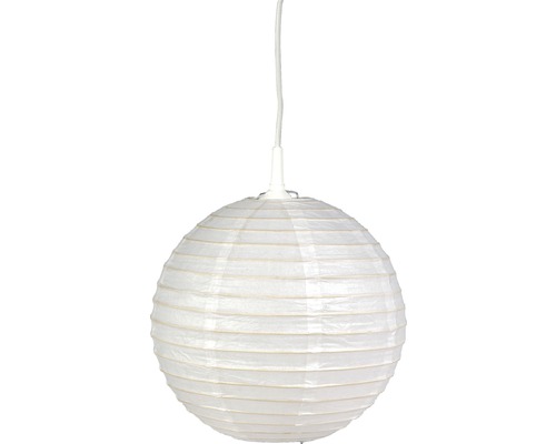 Reispapier Lampenschirm Ø 300 mm Japan Ballon weiß ohne Fassung + Aufhängung