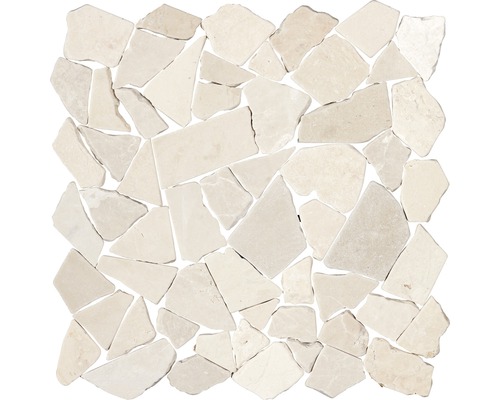 Mosaïque en marbre-pierre naturelle polygonale Biancone, 30,5x30,5 cm