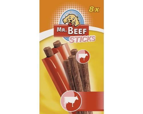 Friandises pour chiens MR. BEEF Sticks bœuf 8 pièces
