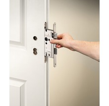 Zimmertür-Einsteckschloss Bever links, BB, 55/72/8, DIN, Falz, Stulpe silber lackiert-thumb-5
