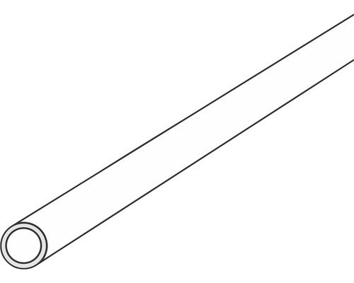 Tube rond en plastique Ø extérieur : 5 mm, Ø intérieur : 3 mm, longueur : 1000 mm blanc