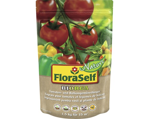 Engrais pour tomates et légumes de balcons FloraSelf Nature® engrais organique BIORGA 1,5 kg