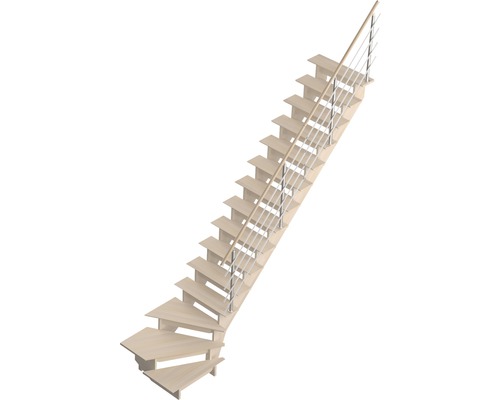 Geländer für Pertura Linos Buche Alu-Geländer gewendelte Treppe