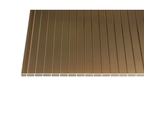 Gutta Acryl Hohlkammerplatte/Doppelstegplatte 32-16 bronce 3500 x 1200 x 16 mm