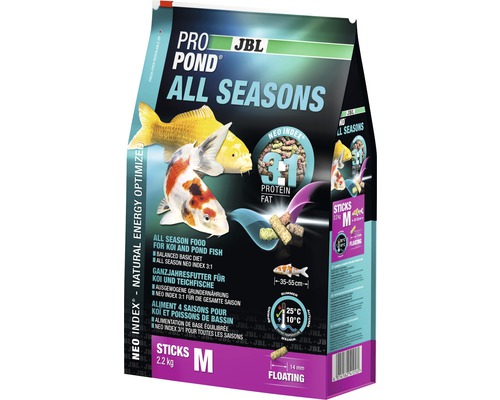 Aliment 4 saisons JBL ProPond All Seasons taille M 2,2 kg-0