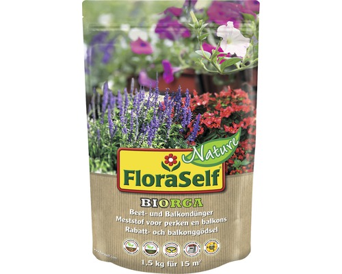 Engrais pour plantes de balcon FloraSelf Nature BIORGA engrais organique 1,5 kg