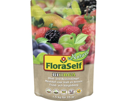 Engrais pour fruits et baies FloraSelf Nature BIORGA engrais organique 1,5 kg vegan