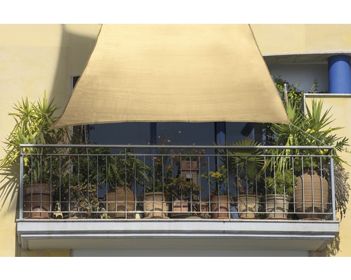 Voile d'ombrage rectangulaire pour balcon couleur blé 140x270 cm