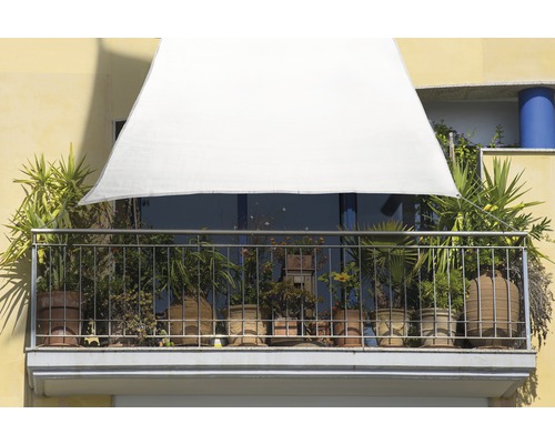 Voile d'ombrage pour balcon rectangulaire blanc 140x270 cm