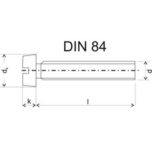 Vis à tête cylindrique laiton DIN 84 M3 x 16 mm sachet de 20 pièces-thumb-1