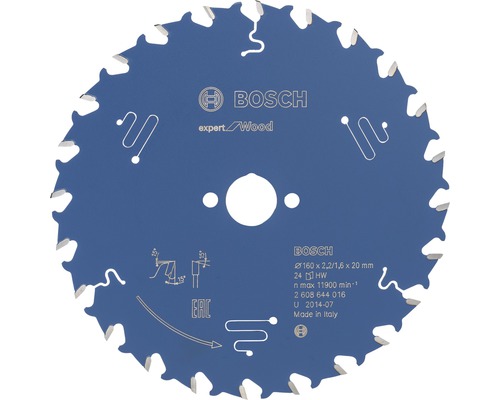 Lame de scie circulaire Bosch Expert Wood 160x20 mm Z 24-0