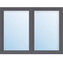 Fenêtre en plastique 2 battants ARON Basic blanc/anthracite 1100x1000 mm-thumb-0