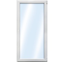Porte de balcon en plastique ARON Basic blanc 1000x2000 mm tirant droit 2x verres de sécurité trempés-thumb-0