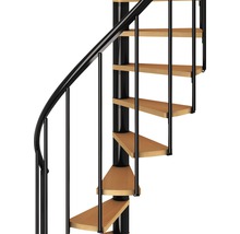 Escalier colimaçon Pertura Arissa hêtre Multiplex Ø 120 cm 12 pas de marches-thumb-4
