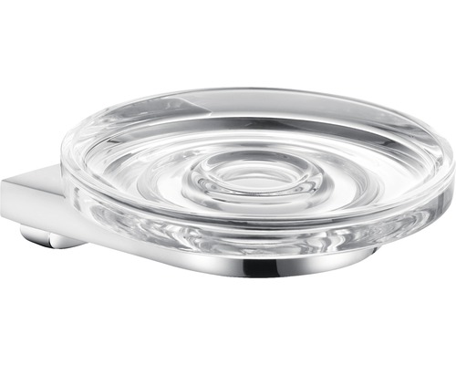 Porte-savon avec support KEUCO Moll verre de cristal véritable/chrome 12755