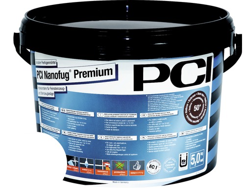 PCI Nanofug Premium Variabler Flexfugenmörtel für alle Fliesen und Natursteine weiss 5 kg