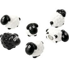 Aimants décoratifs Mouton set de 6 blanc/noir-thumb-0