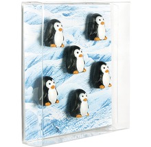 Aimants décoratifs Pingouin set de 6 blanc/noir-thumb-1