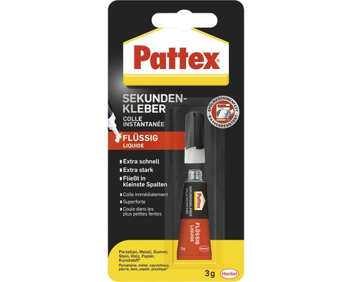 Colle instantanée Pattex Classic liquide 3 g Colle instantanée Pattex Classic liquide 3 g