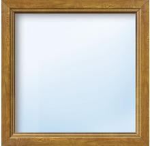 Kunststofffenster Festverglasung ARON Basic weiß/golden oak 1100x1000 mm (nicht öffenbar)-thumb-0
