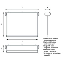 Store à clipser Lichtblick sans vissage planches blanc 100x150 cm, supports de serrage compris-thumb-5