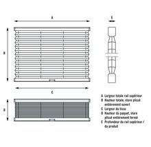 Store plissé Soluna avec guidage latéral, blanc, 90x240 cm-thumb-11