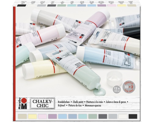 Peintures à la chaux Marabu Chalky-Chic 100 ml lot de 12