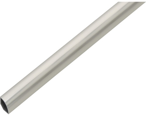 Profilé quart de cercle PVC aspect acier inoxydable 15x1,2 mm, 1 m