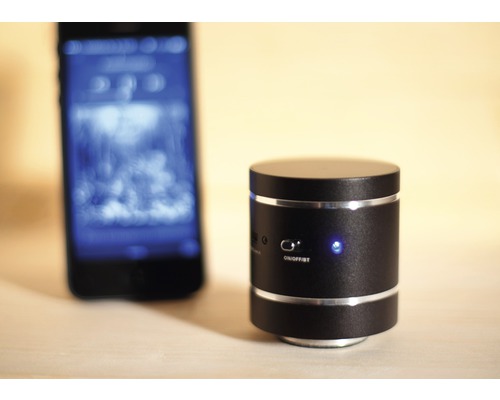 Haut-parleur à résonance Weka noir avec Bluetooth