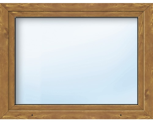 Kunststofffenster 1-flg. ARON Basic weiß/golden oak 750x650 mm DIN Links-0