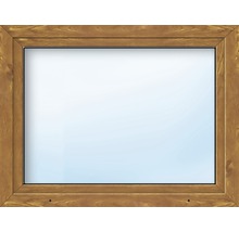 Fenêtre en PVC ARON Basic blanc/golden oak 1050x850 mm tirant droit-thumb-0
