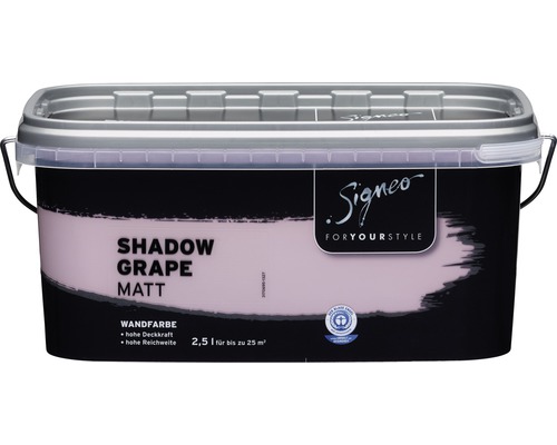 Wandfarbe SIGNEO Shadow Grape 2,5 l