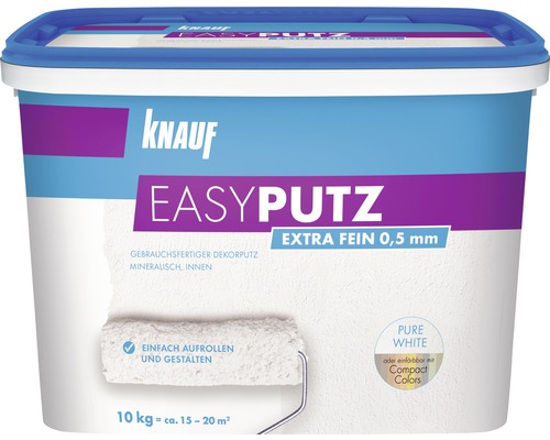 Enduit de décoration Knauf EASYPUTZ 0,5 mm extra fin blanc 10 kg Enduit de décoration Knauf EASYPUTZ 0,5 mm extra fin blanc 10 kg