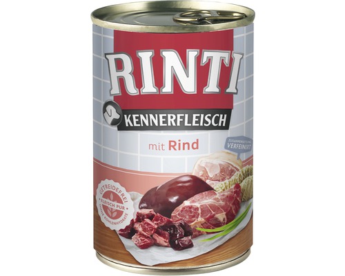 Nourriture humide pour chiens, Rinti bœuf pur 400 g