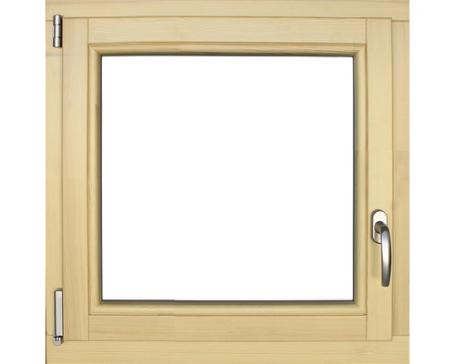 Fenêtre en bois pin, 75x75 cm tirant gauche