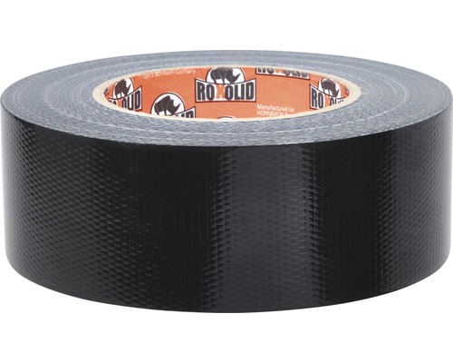 ROXOLID Duct Tape / Gaffa Tape bande textile noir 50 mm x 60 m (20 % offerts !)