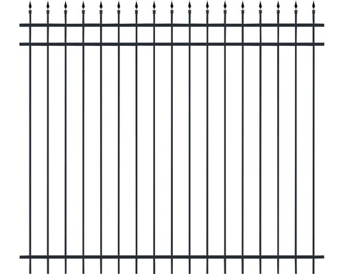 Panneau de clôture Columbus 200x180 cm noir