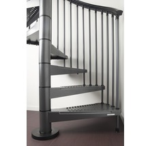 Escalier colimaçon Pertura Alecia Ø 120 cm 12 pas de marche galvanisé gris fonte-thumb-7