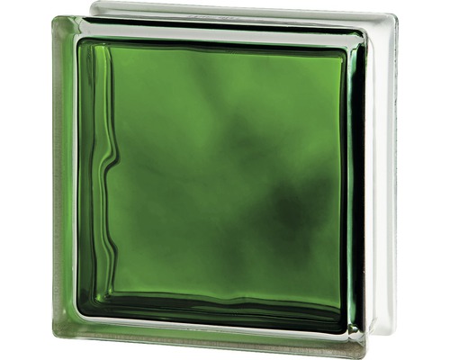 Brique de verre Brilly vert 19x19x8cm