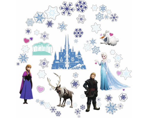 Sticker mural Disney La Reine des neiges bleu 17x34 cm