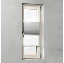 Store plissé duo Soluna avec guidage latéral, blanc, 100x130 cm-thumb-0