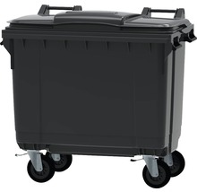 Collecteur de déchets et de recyclage à 4 roues MGB 660 l gris/gris-thumb-0