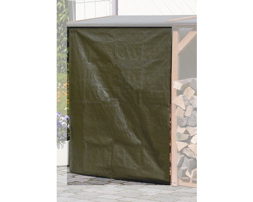 Protection pour étagère à bûches 120x140 cm vert