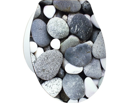 Abattant WC Stone Duroplast Stone gris clair avec frein de chute