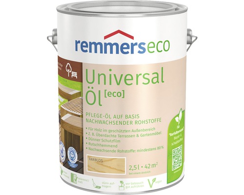 Peinture à l'huile pour bois universelle Remmers eco incolore 2,5 l-0
