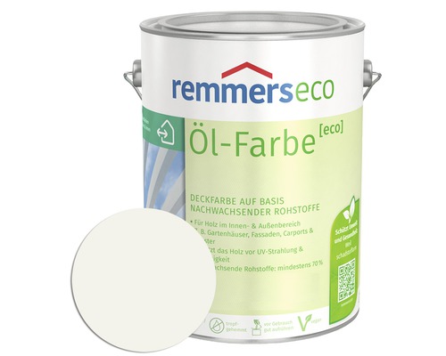Peinture à l'huile pour bois Remmers eco RAL 9016 blanche 750 ml Peinture à l'huile pour bois Remmers eco RAL 9016 blanche 750 ml