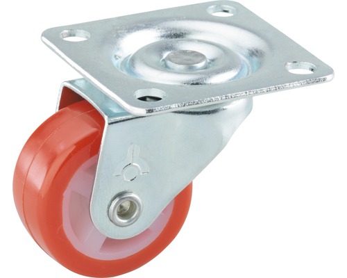Roulette pivotante pour appareils de transport, jusqu''à 20 kg, avec plaque, 30 x 38 x 14 mm-0