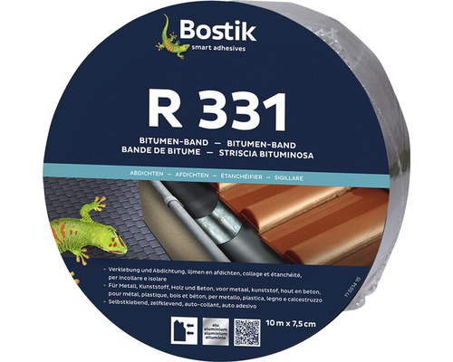 Bande de bitume Bostik R 331 aluminium ruban isolant autocollant 10 m x 7,5 cm