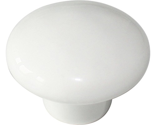 Bouton de meuble Ø 32 mm porcelaine blanc